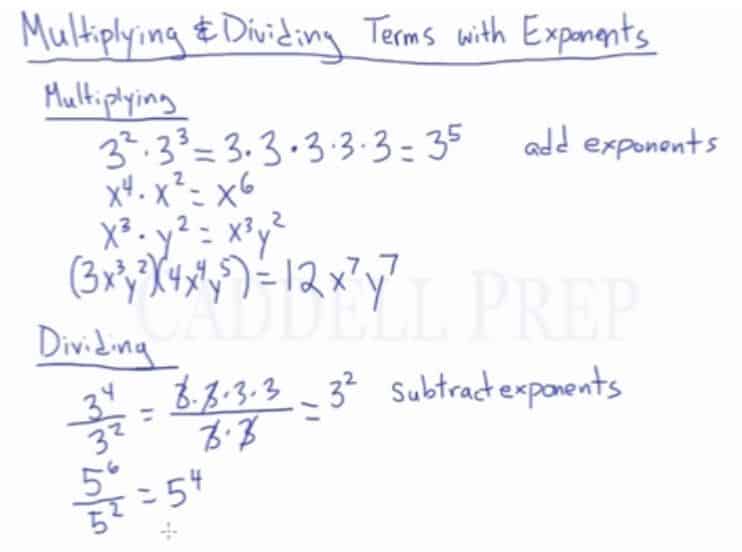 Learn How To Multiply And Divide Terms With Exponents
