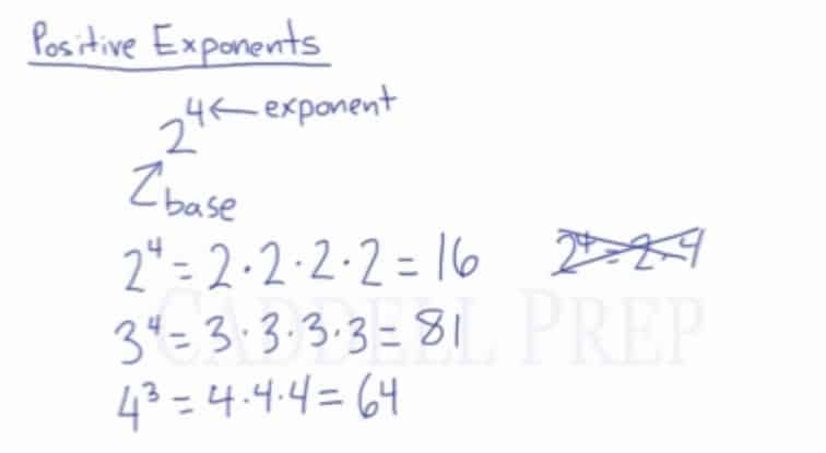 Positive Exponents