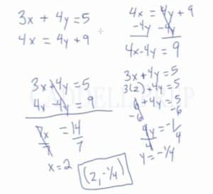 How to Solve a System of Equations Using Elimination