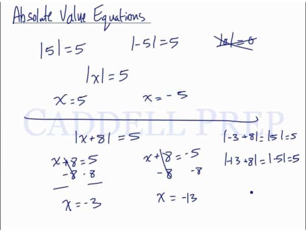 Absolute Value Equations