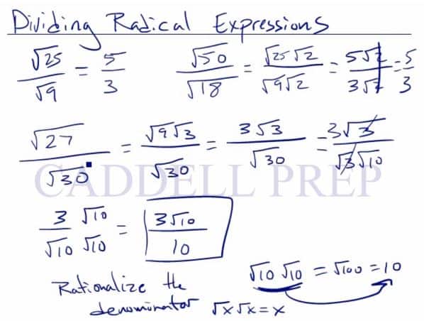 Dividing Radical Expressions
