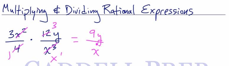 Multiplying And Dividing Rational Expressions