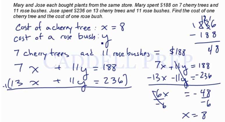 system of equations word problems and solutions