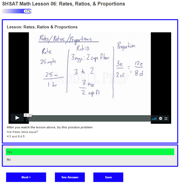 Sample SHSAT Lesson