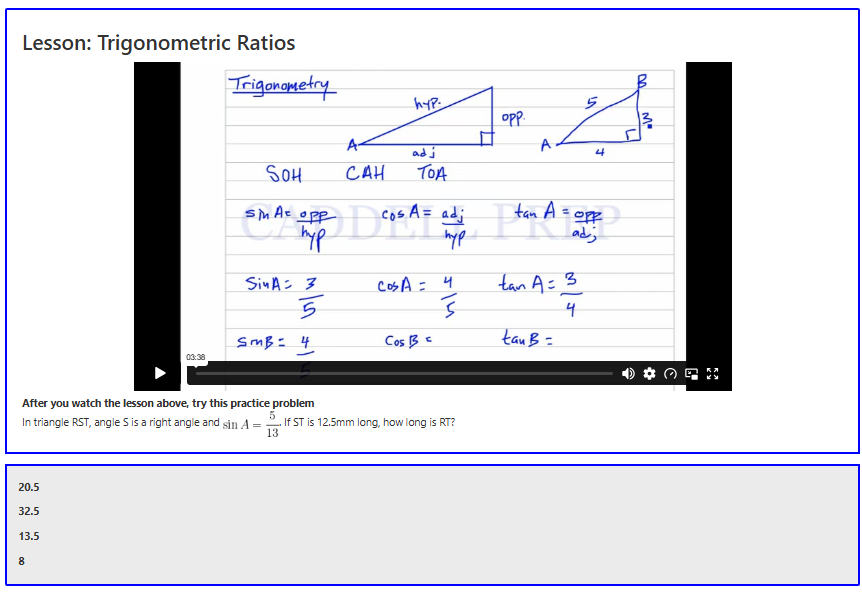 Digital SAT Lesson Screenshot