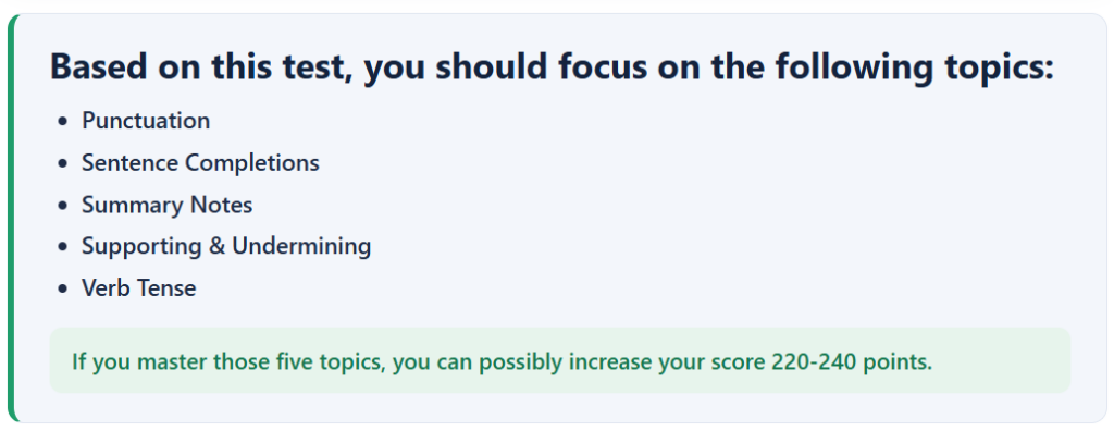 SAT Assessment Example