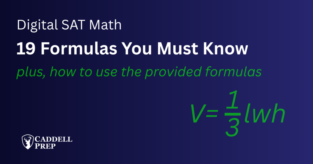 Memorize these SAT math formulas