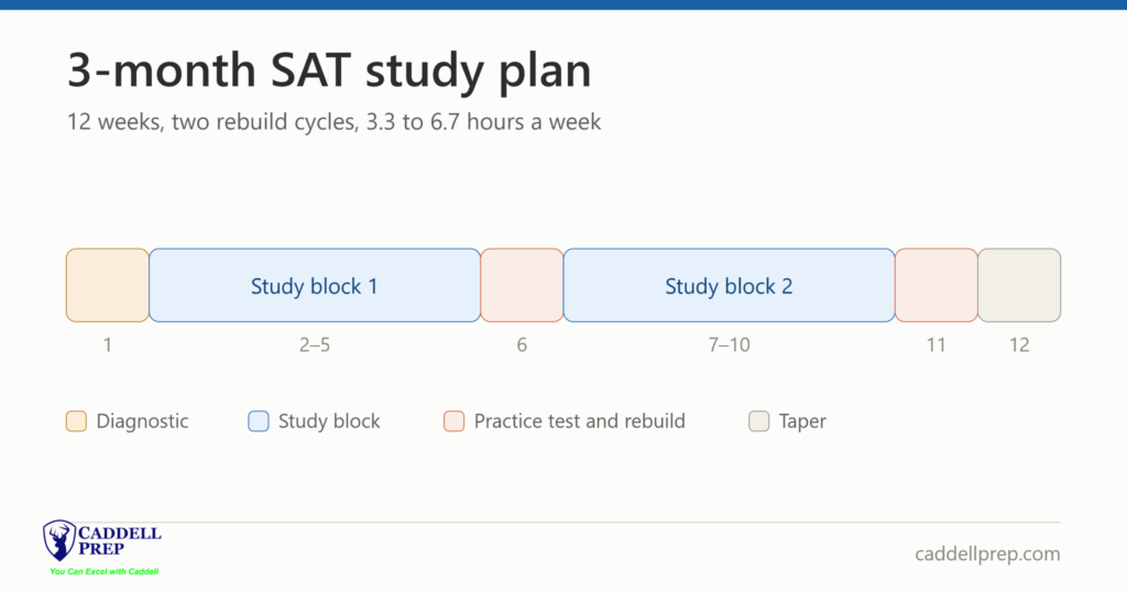 12-week SAT study plan schedule